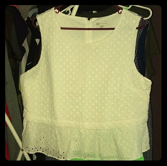 Off-white Crop Dress Top - Picture 1 of 8